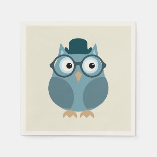 Hipster Owl Servetten (Voorkant)