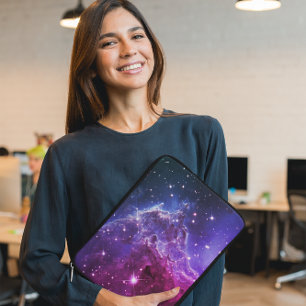 Hipster Paarse Ombre Apenkopnevel Laptop Sleeve