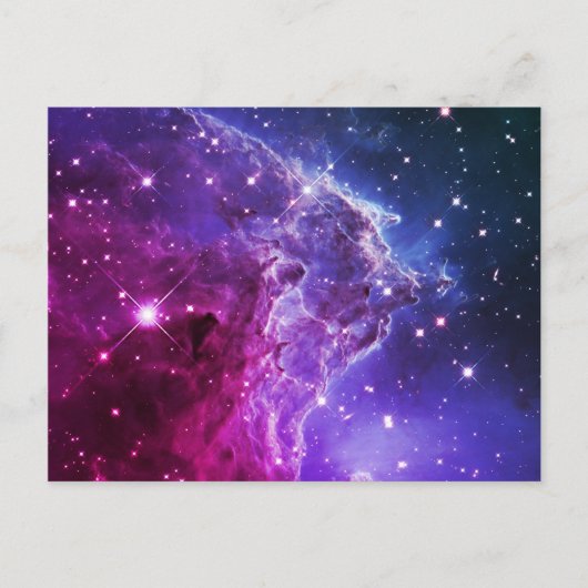 Hipster Paarse Ombre Monkey Head Nebula Briefkaart (Voorkant)