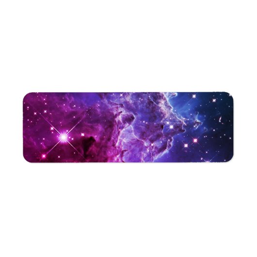 Hipster Paarse Ombre Monkey Head Nebula Etiket (Voorkant)