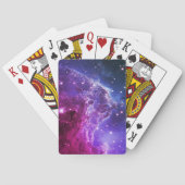 Hipster Paarse Ombre Monkey Head Nebula Speelkaarten (Achterkant)