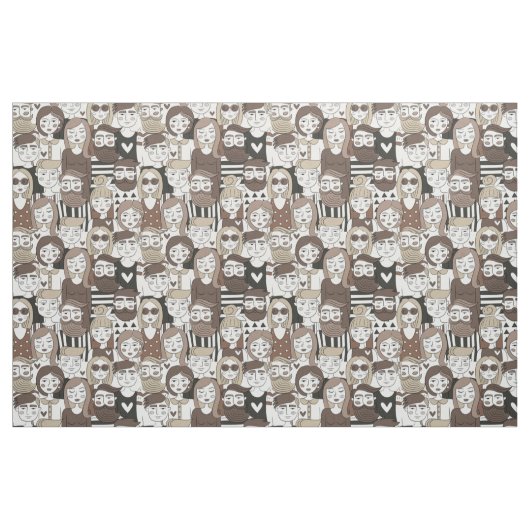 Hipster Pattern-structuur Stof (Fat Quarter)