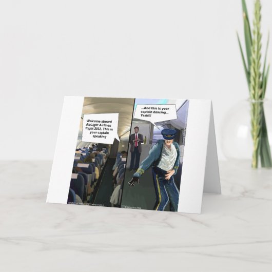 Hipster Pilot Funny Kaart (Voorkant)