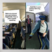 Hipster Pilot Funny Poster (Voorkant)