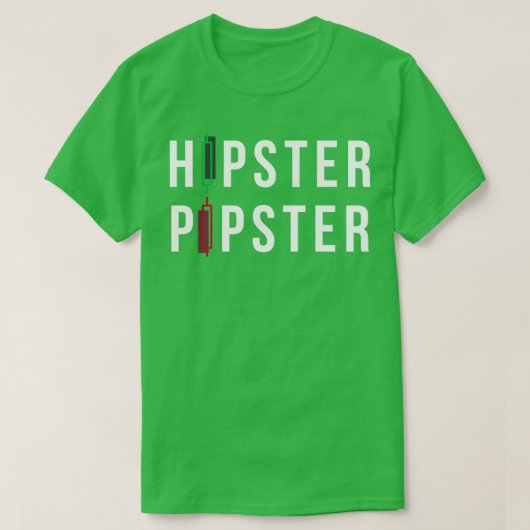 HIPSTER PIPSTER T-SHIRT (Design voorkant)
