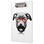 Hipster Pit Bull Terrier Klembord (Links)