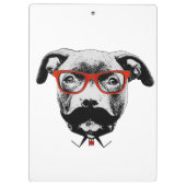 Hipster Pit Bull Terrier Klembord (Achterkant)