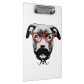 Hipster Pit Bull Terrier Klembord (Rechts)