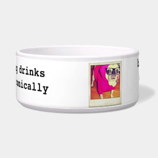 Hipster Pug Dog Food Bowl Voerbakje