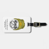 Hipster Pug | Het is Cool | Jouw namen toevoegen Bagagelabel (Voorkant horizontaal)