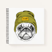 Hipster Pug | Het is Cool Notitieboek (Voorkant)