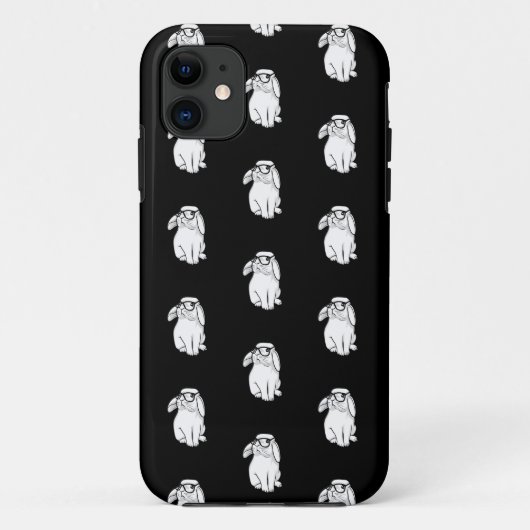 Hipster Rabbit Funny Bunny Met Brillen Schattige A Case-Mate iPhone Case (Achterkant)