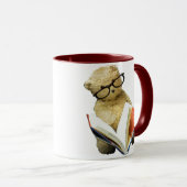 Hipster Reading Beer - mok koffie (Voorkant rechts)