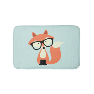 Hipster Red Fox Badmat