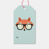 Hipster Red Fox Cadeaulabel (Voorkant)