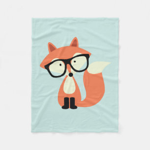 Hipster Red Fox Fleece Deken