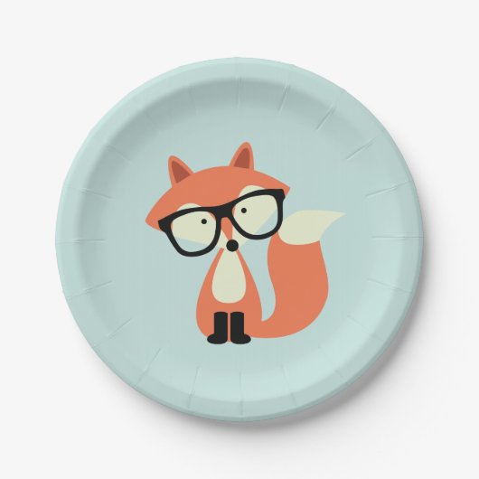 Hipster Red Fox Papieren Bordje (Voorkant)