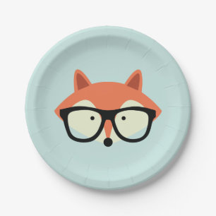 Hipster Red Fox Papieren Bordje