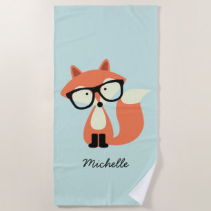 Hipster Red Fox Strandlaken