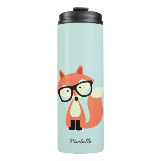 Hipster Red Fox Thermosbeker (Voorkant)