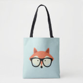 Hipster Red Fox Tote Bag (Voorkant)