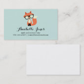 Hipster Red Fox Visitekaartje (Voorkant / Achterkant)