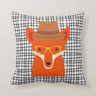 hipster renard hipsta animal coussin coussin