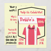Hipster Retro Pink Bowling Rockabilly Nodig Kaart (Voorkant / Achterkant)