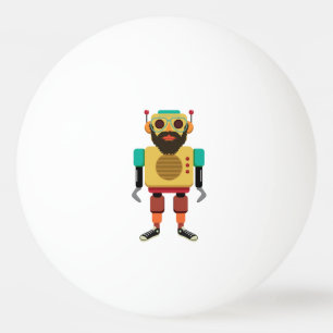 Hipster Retro Robot Pingpongballen