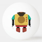 Hipster Retro Robot Pingpongballen (Achterkant)