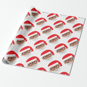 hipster Santa Claus emoji Cadeaupapier