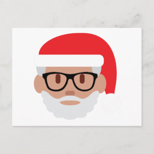 hipster Santa Claus emoji Feestdagenkaart
