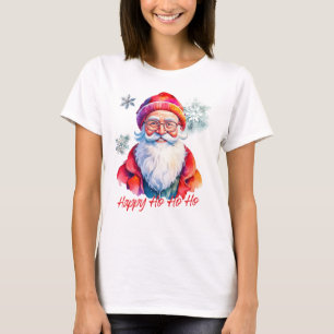 Hipster Santa Claus T-shirt
