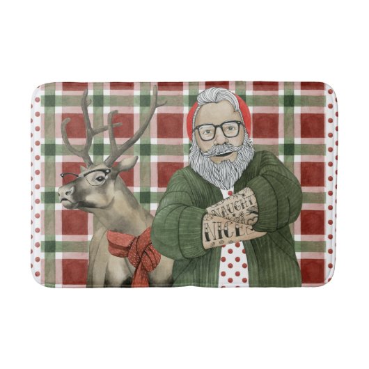 Hipster Santa Collectie Badmat (Voorkant)