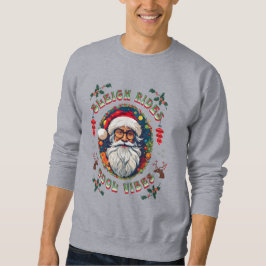 Hipster Santa Sleigh Rides Goede vibes Kerstmis Trui
