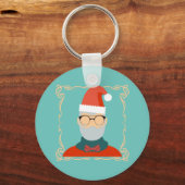 Hipster Santa Sleutelhanger (Voorkant)