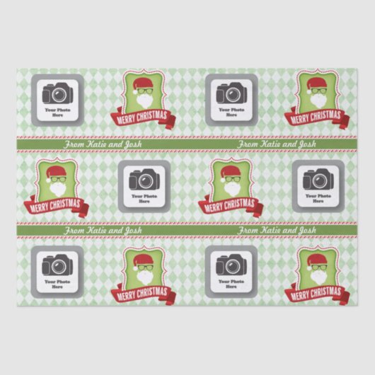 Hipster Santa Tissue Paper Tissuepapier (Voorkant)