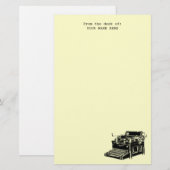 Hipster  schrijfmachine-blocnote briefpapier (Voorkant / Achterkant)