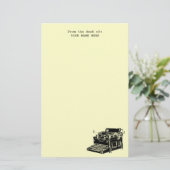 Hipster  schrijfmachine-blocnote briefpapier (Staand voorkant)