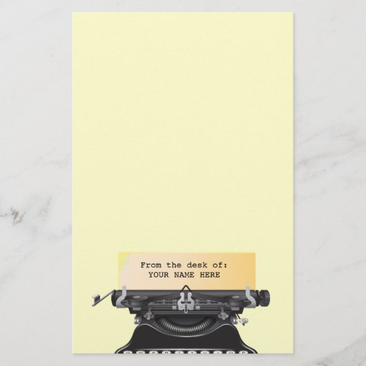 Hipster schrijfmachine-blocnote briefpapier (Voorkant)