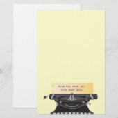 Hipster schrijfmachine-blocnote briefpapier (Voorkant / Achterkant)