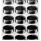 HIPSTER SHOWER CURTAE HOCKEY PUCK PATTERN DOUCHEGORDIJN (Voorkant)