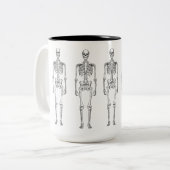 Hipster  Skelet 15 oz Two-Tone Mok (Voorkant links)