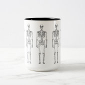 Hipster  Skelet 15 oz Two-Tone Mok (Center)