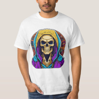 Hipster Skeletor Portret T-shirt