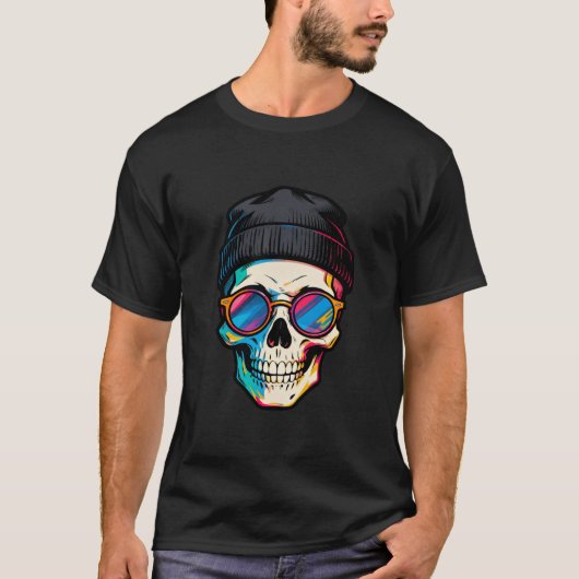 Hipster Skully T-shirt (Voorkant)