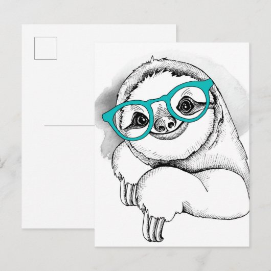 Hipster-sleuf Briefkaart (Voorkant / Achterkant)