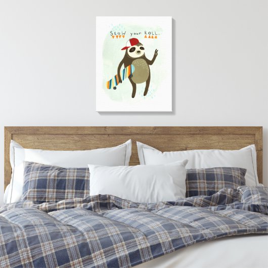 Hipster-sleuf | Vertraag uw rol Canvas Afdruk (Insitu (Slaapkamer))