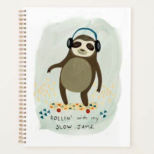 Hipster Sloth | Rollin' Avec Mes Jams Lents (Devant)