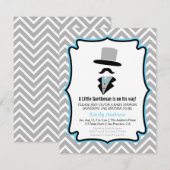 Hipster snor meneer baby jongen douche kaart (Voorkant / Achterkant)